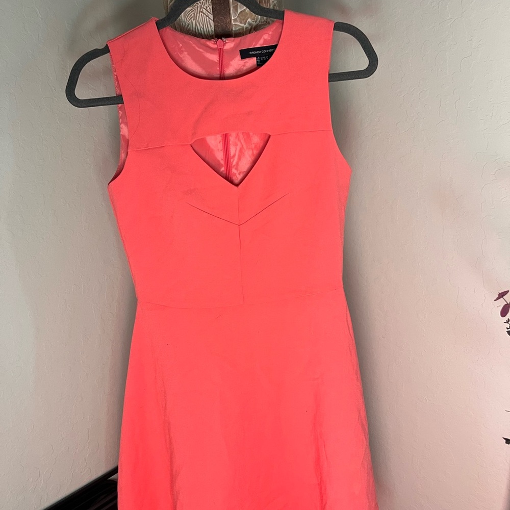 French Connection Orange A-Line Mini Dress for Weddings